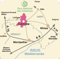 situation du Gîte